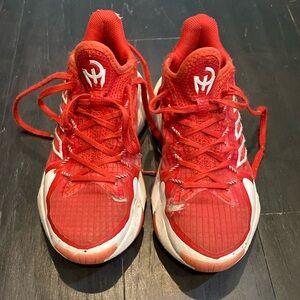 Sz 2.5 adidas Mahomes 1 Impact FLX "Red/White" Grade School Kids' Training Shoe